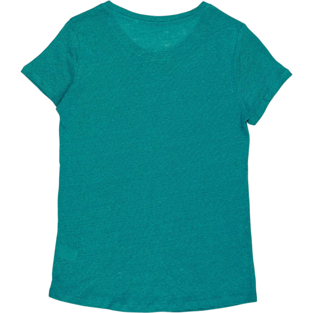 NRBY Teal Linen T-Shirt
