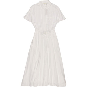 Hush White Textured Stripe Ren Dress