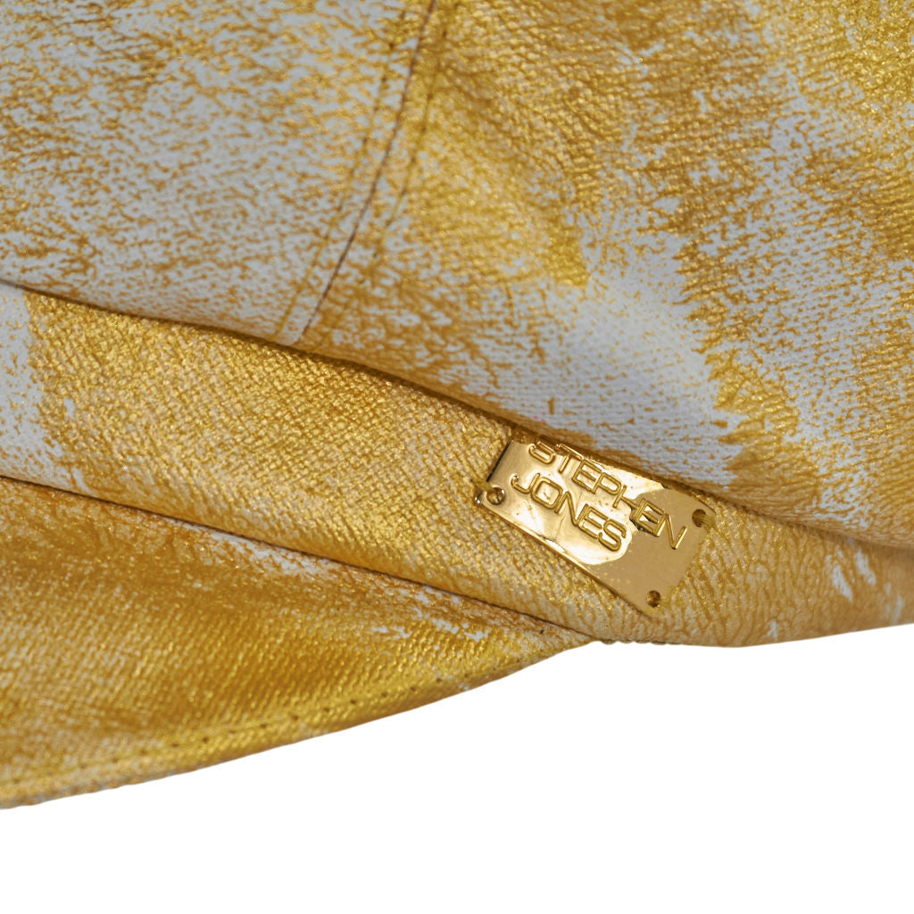 Stephen Jones Jonesboy Yellow Patterned Baker Boy Cap
