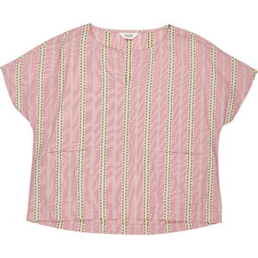 Toast Pink Striped Cotton Blouse