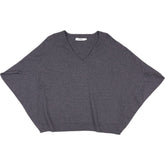 NRBY Grey V-Neck Batwing  Sweater