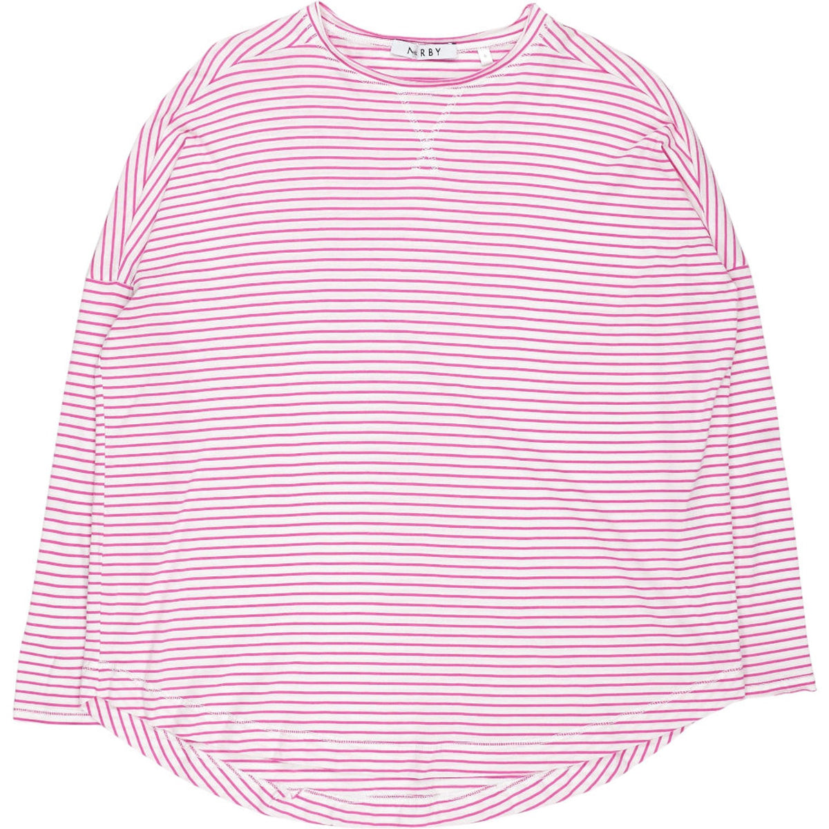 NRBY Pink Striped Long Sleeve Top