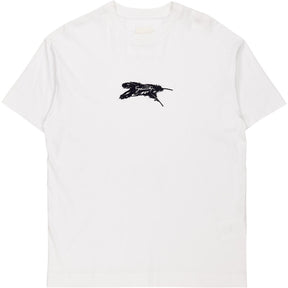 Givenchy White Cotton T-Shirt Feather Print