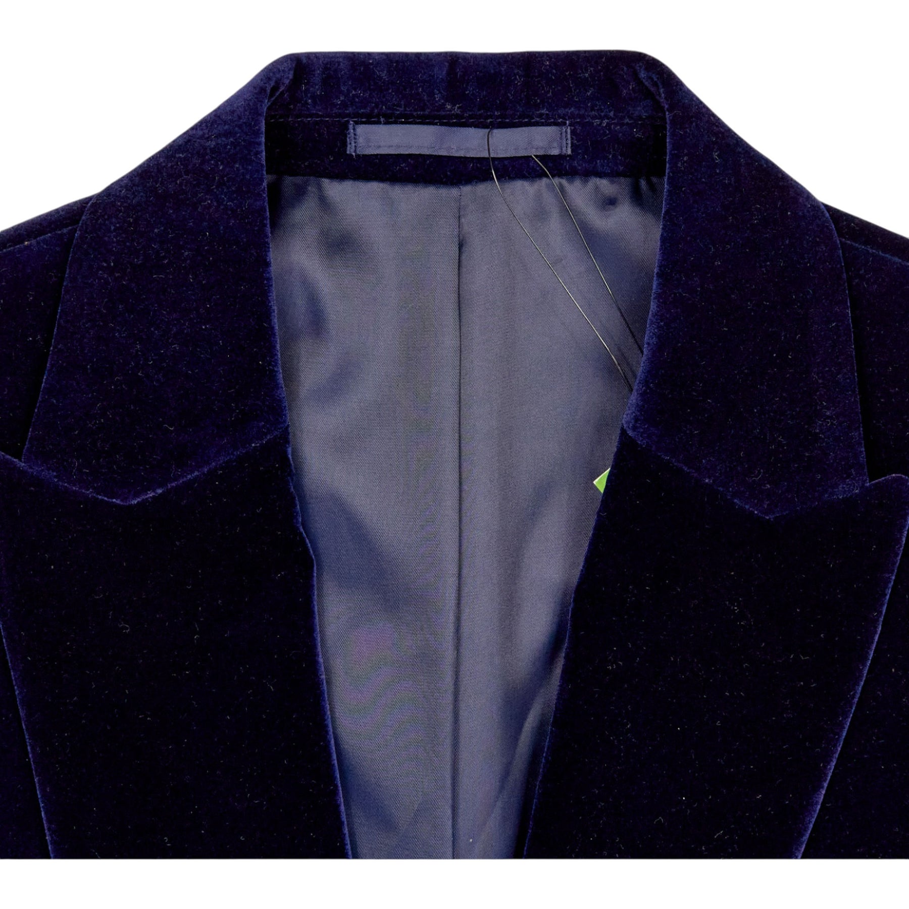 Moss Navy Velvet Slim Fit Jacket