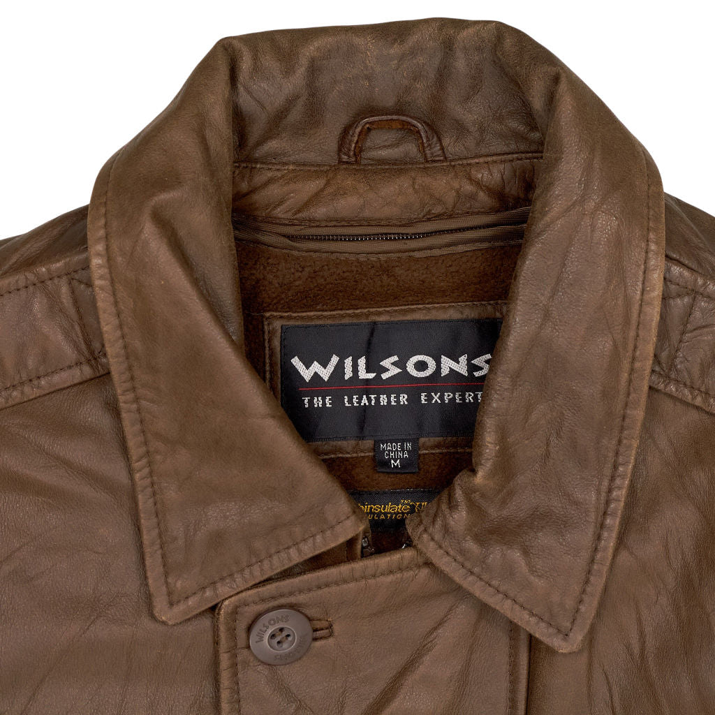 Vintage Wilsons Brown Leather Belted Jacket