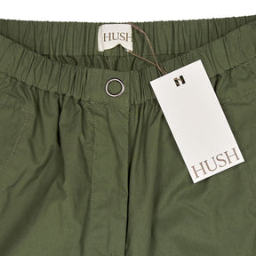 Hush Green Barrel Leg Cotton Trousers