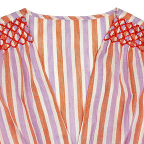 Pink City Prints Striped Multicolour Blouse