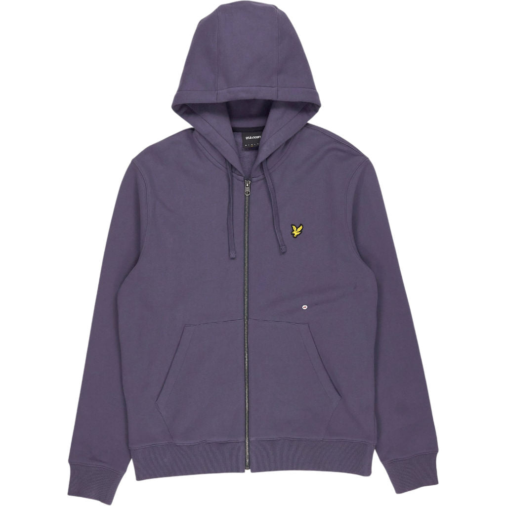 Lyle & Scott Aubergine Purple Fleece Zip Hoodie