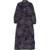 Hush Navy Floral Mini Shirt Dress
