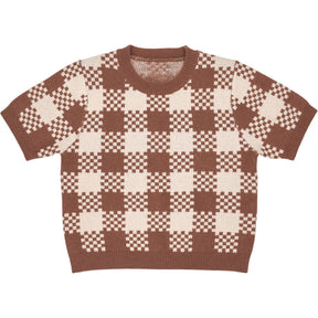 OMNES Brown/Cream Lexi Top Knit