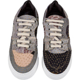 By Walid Multicoloured Silk Patch Trainers