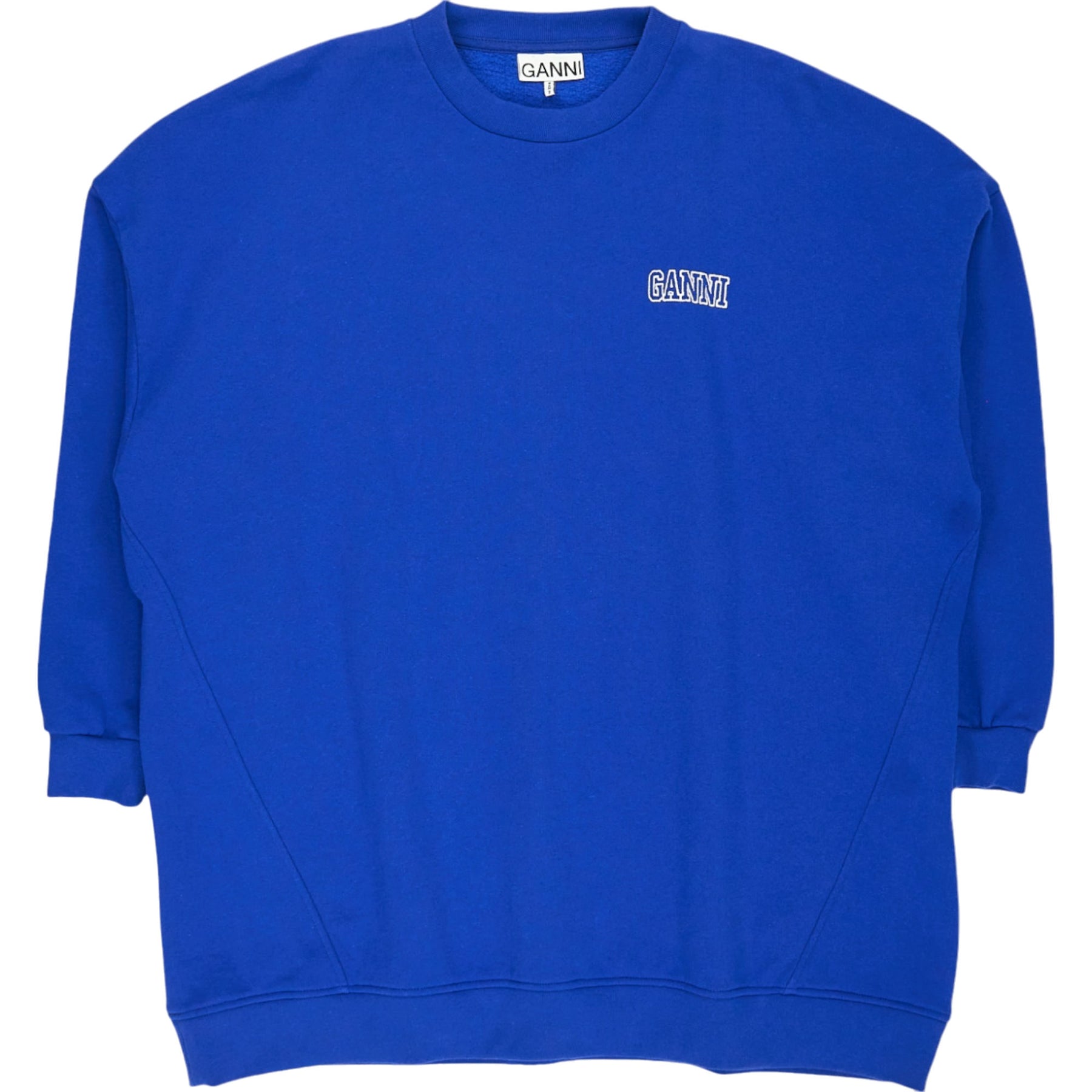 Ganni Blue Oversized Sweatshirt