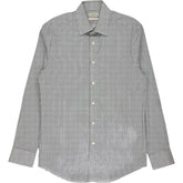 Moss Black Tan Geometric Print Tailored Fit Shirt