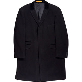 Ben Sherman Black Wool Overcoat