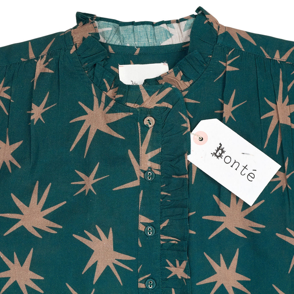 Bonte Green Star Print Anais Shirt