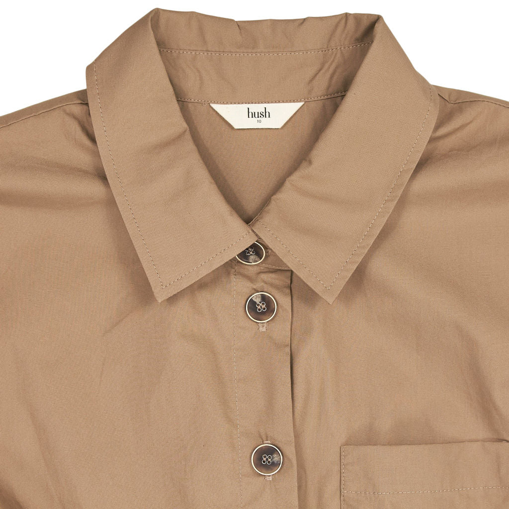 Hush Camel Button Front Jumpsuit