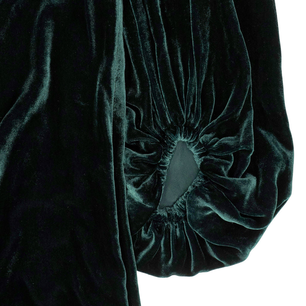 NRBY Green Velvet Dress