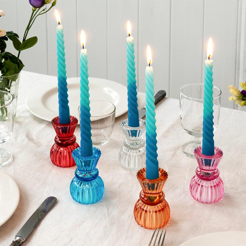 2 way  glass candle holder