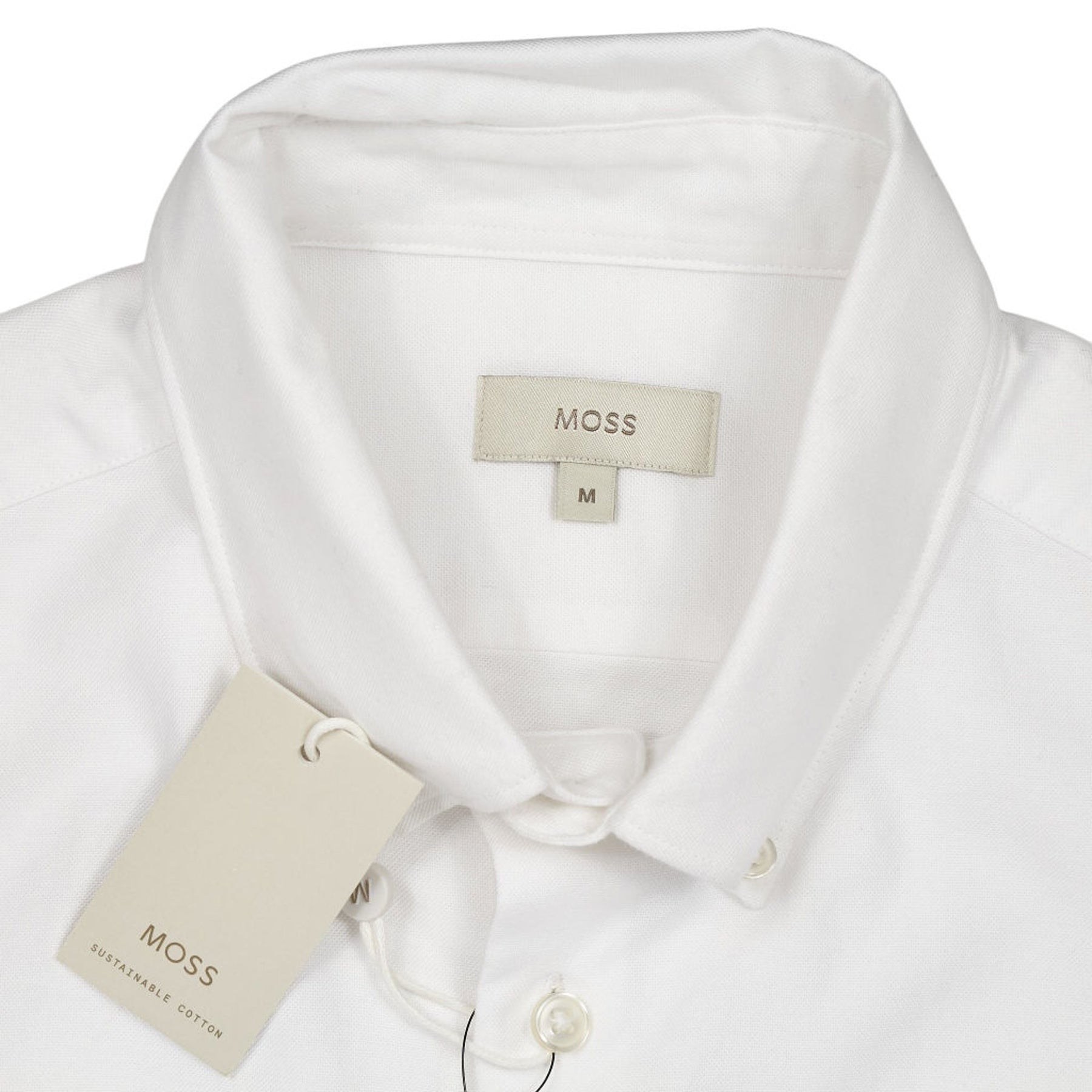 Moss White Sustainable Cotton Shirt