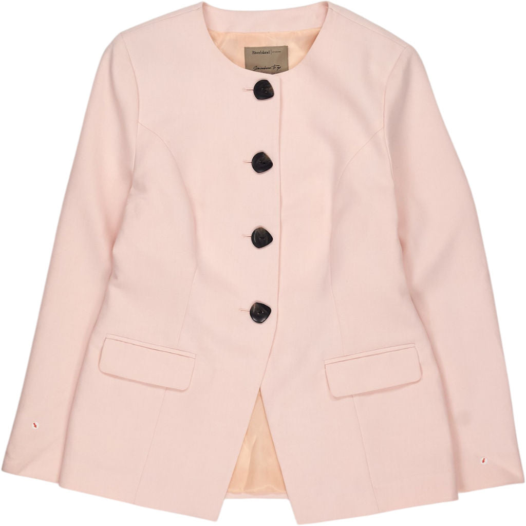 River Island Pink Collarless Jacket