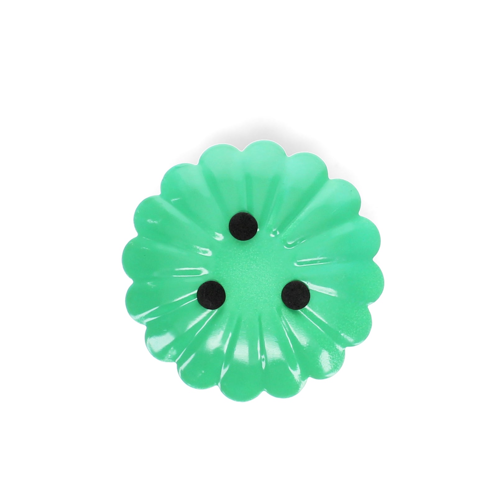 Green Enamel Flat Flower Candle Holder