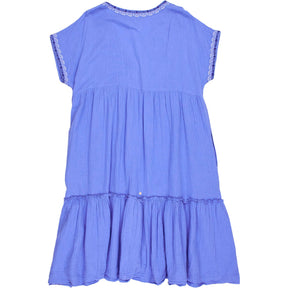 NRBY Blue Crinkle Midi Dress