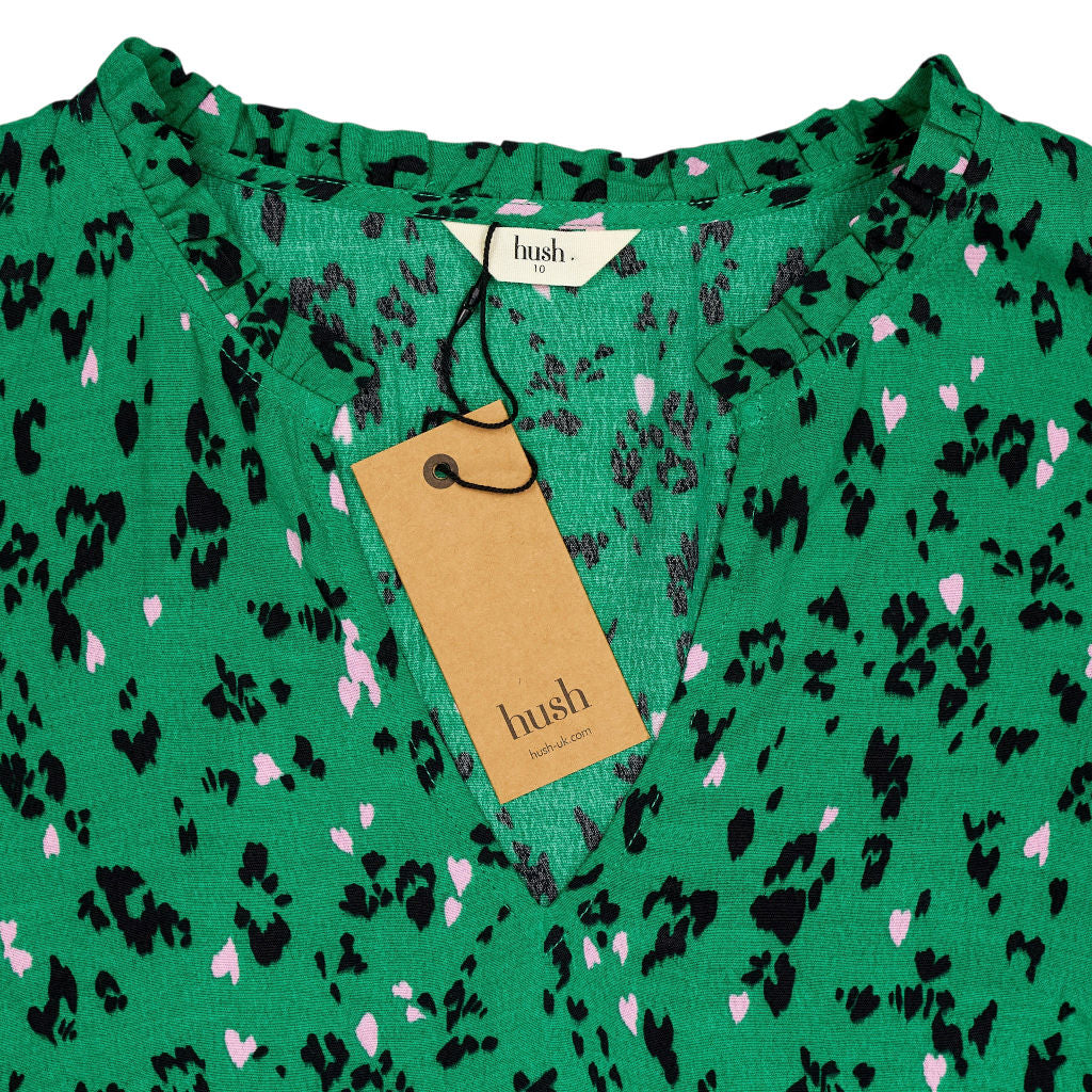 Hush Green Leopard Hearts Phoebe Top