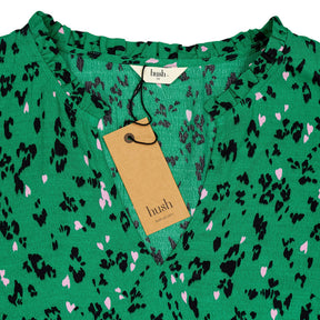 Hush Green Leopard Hearts Phoebe Top