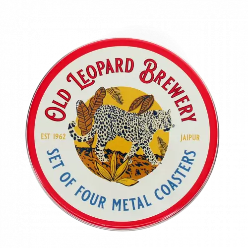 Metal coasters (set of 4) - Old Leopard Brewery