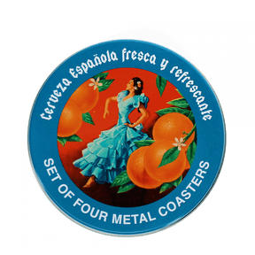 Metal coasters (set of 4) - Cerveza Española
