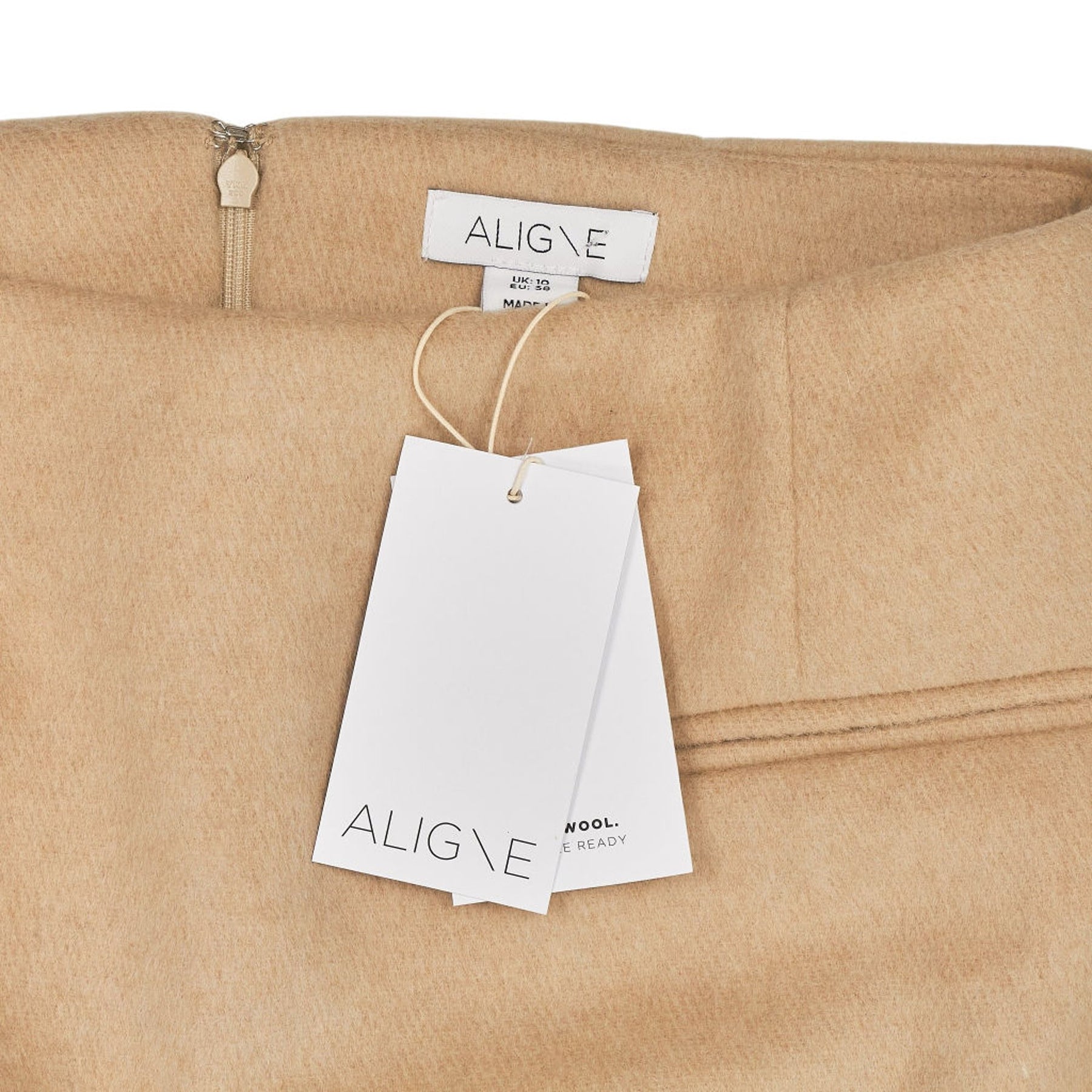 Aligne Beige Wool Skirt