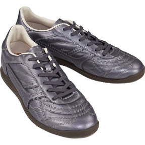 Pull & Bear Metallic Leather Trainers