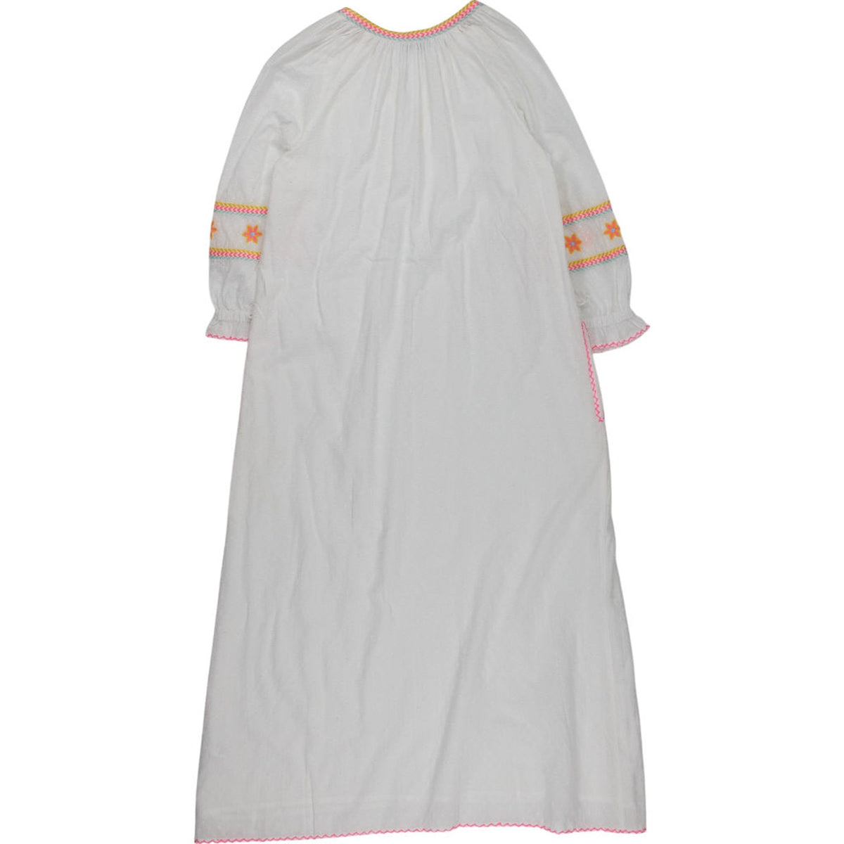 NRBY White Embroidered Cotton Dress