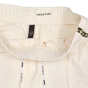 Marc Cain White Leopard Trim Joggers