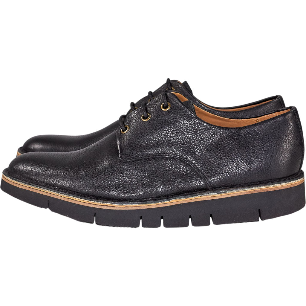Grenson Black Leather Derby Shoes
