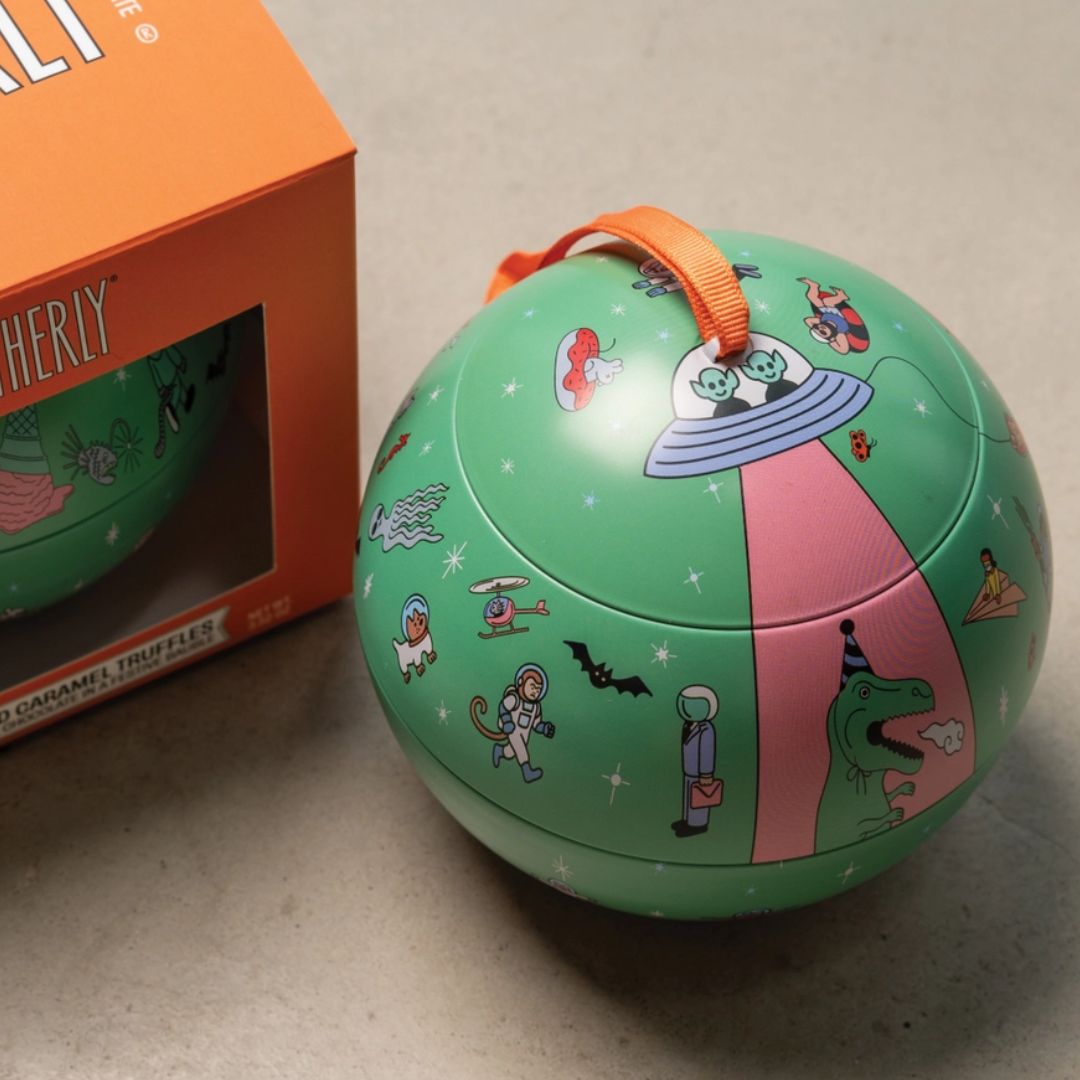 Otherly Oatm*Lk Salted Caramel Truffles Bauble Tin - VEGAN
