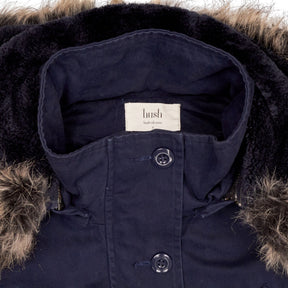 Hush Navy Faux Fur Trim Parka
