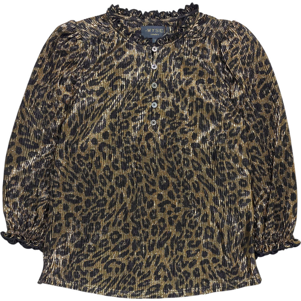 Wyse Metallic Leopard Print Mariam Top