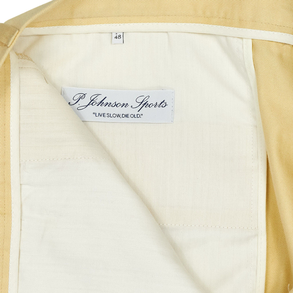 P Johnson Lemon Cotton Trousers