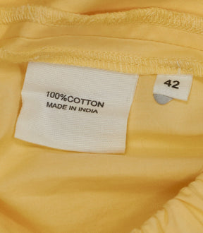 Aime Yellow Cotton Shorts