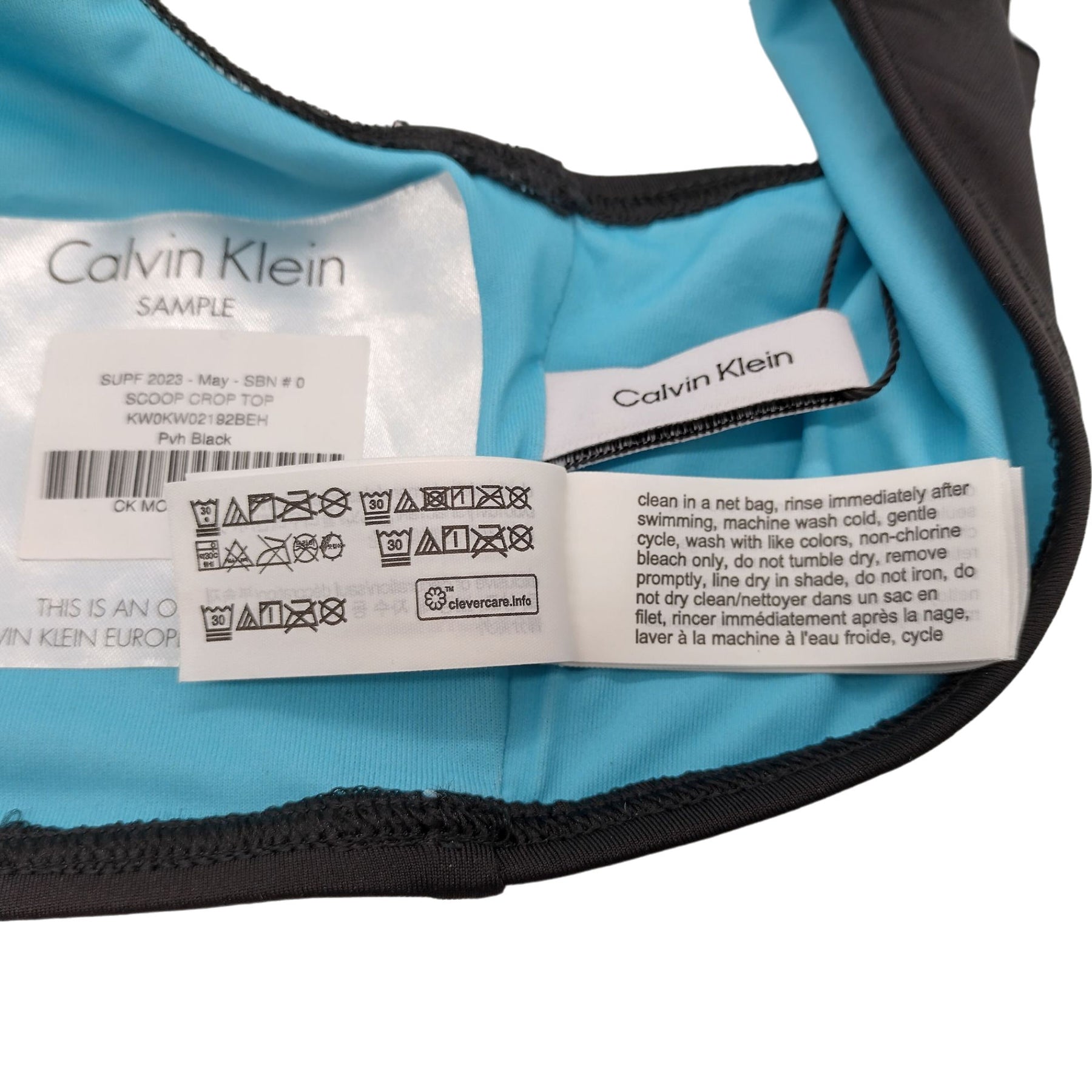 Calvin Klein Black Swimwear Crop Top