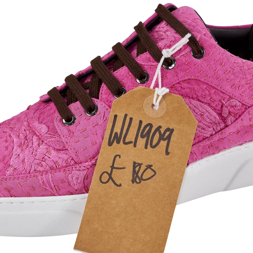 By Walid Hot Pink Lace Up Trainers