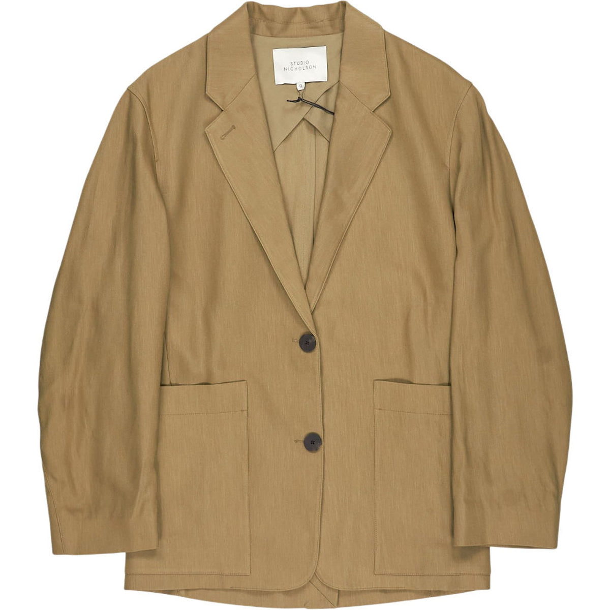 Studio Nicholson Beige Viscose Linen Blazer