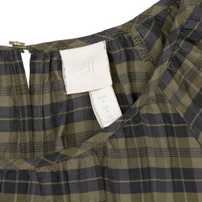 H&M Green Check Midi Dress