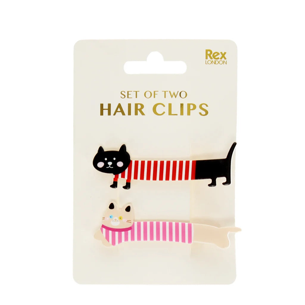 Hair clips (set of 2) - Cats