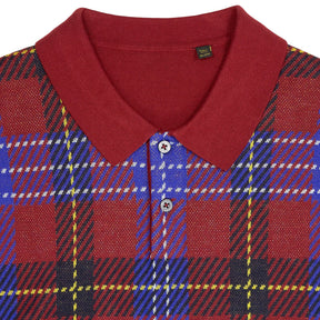 Lyle & Scott Red Blue Check Polo Shirt