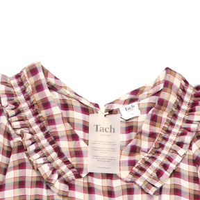 Tach Clothing Cream/Pink Plaid Maxi Dress