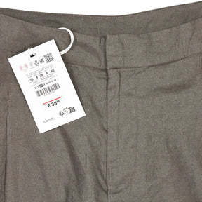 Pull & Bear Brown Linen Wide Leg Trousers
