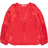 NRBY Red Silk Blouse