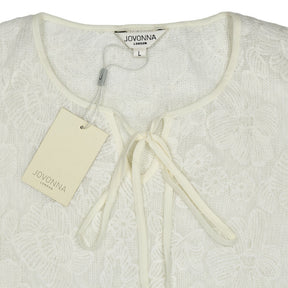 Jovonna Cream Floral Lace Blouse